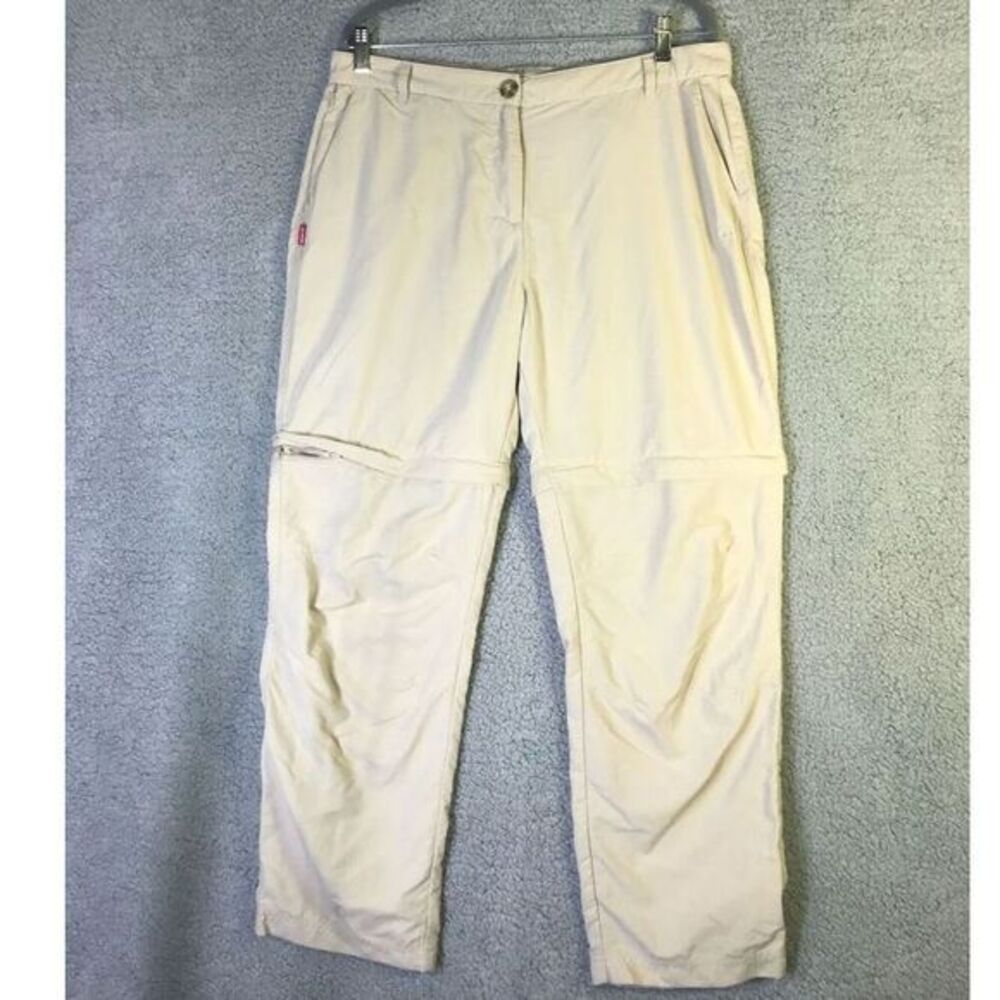 Craghoppers Hiking Pants Womens 10‎ Large Beige Convertible Khaki Chinos Hiker
